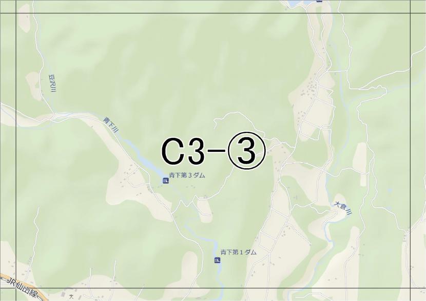 位置図　C3-(3)　青葉区大倉,熊ケ根方面