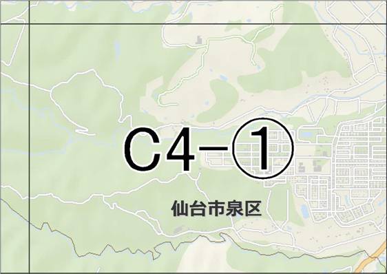 位置図　C4-(1)　泉区住吉台,館方面