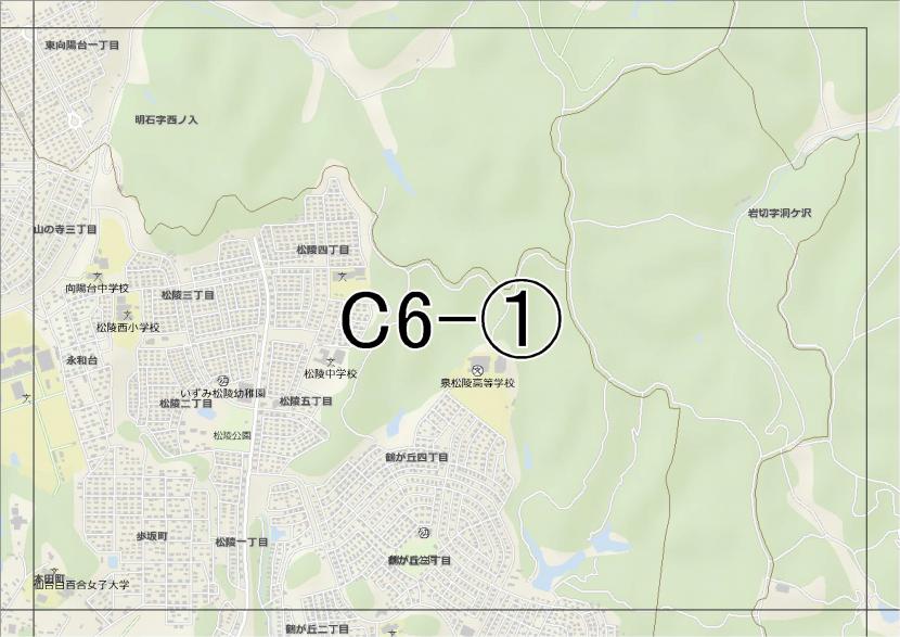 位置図　C6-(1)　泉区松陵,鶴が丘方面