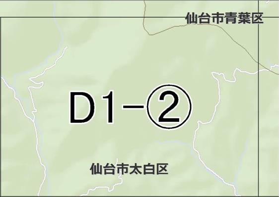 位置図　D1-(2)　太白区秋保町馬場方面