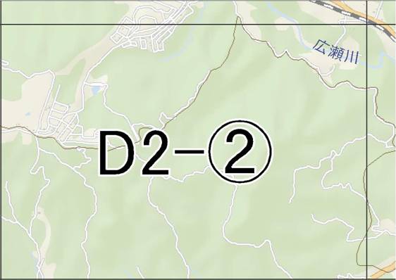 位置図　D2-(2)　青葉区新川,太白区秋保町長袋方面