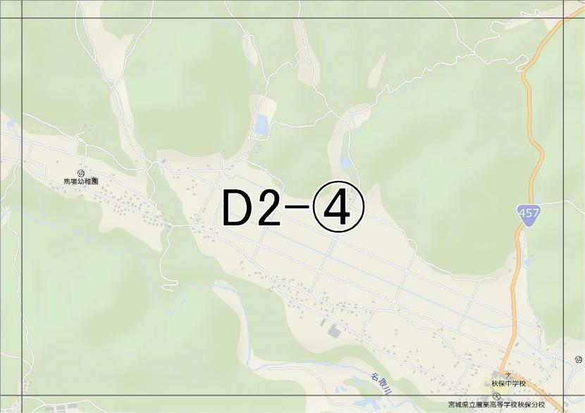 位置図　D2-(4)　太白区秋保町長袋,秋保町馬場方面