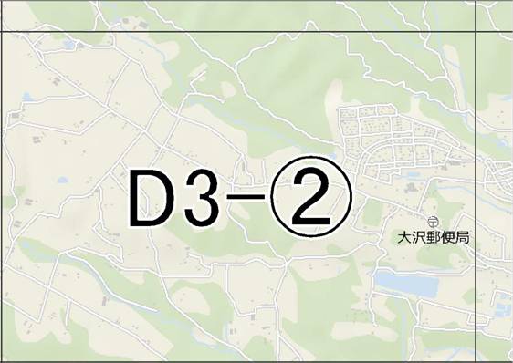 位置図　D3-(2)　青葉区赤坂,芋沢方面