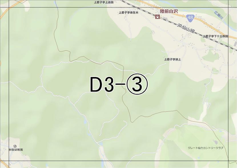 位置図　D2-(4)　太白区秋保町長袋,秋保町馬場方面