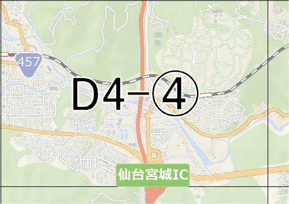 位置図　D4-(4)　青葉区折立,郷六方面