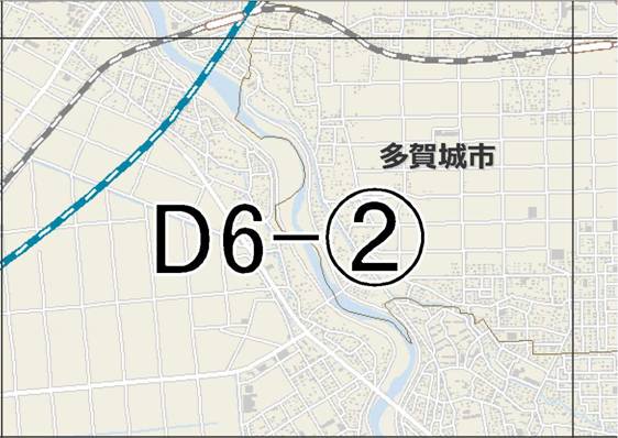 位置図　D6-(2)　宮城野区岩切,福室方面