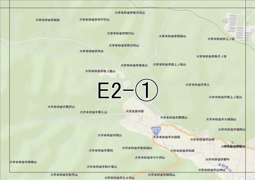 位置図　E2-(1)　太白区秋保町馬場方面