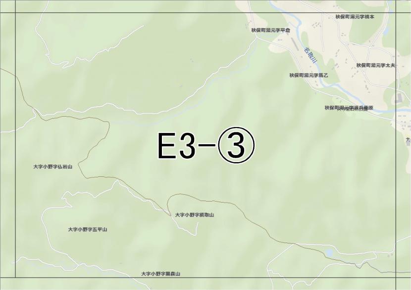 位置図　E3-(3)　太白区秋保町湯元方面