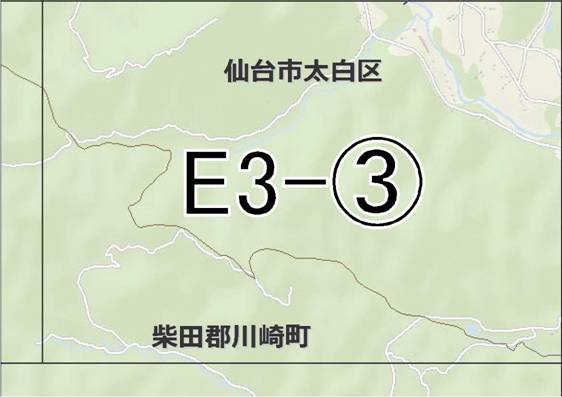 位置図　E3-(3)　太白区秋保温泉方面