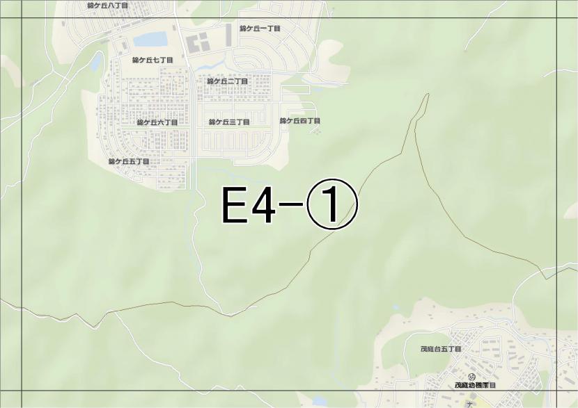 位置図　E4-(1)　青葉区錦ケ丘,太白区茂庭方面