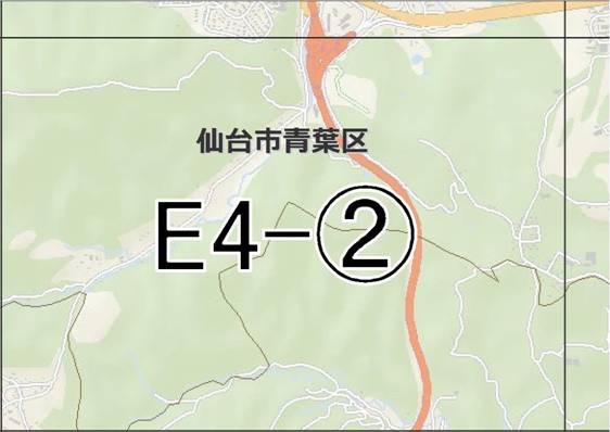 位置図　E4-(2)　青葉区錦ケ丘,太白区茂庭方面