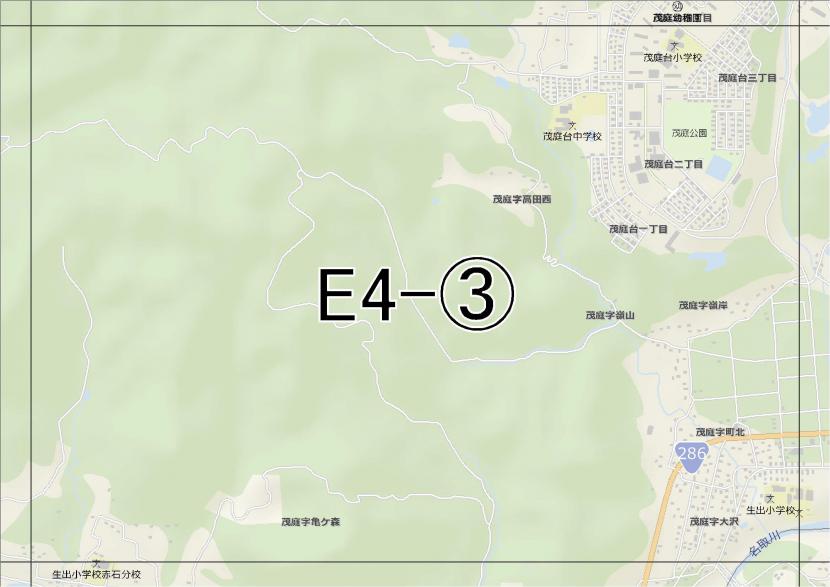位置図　E4-(3)　太白区茂庭方面