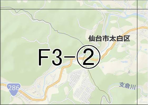 位置図　F3-(2)　太白区坪沼方面