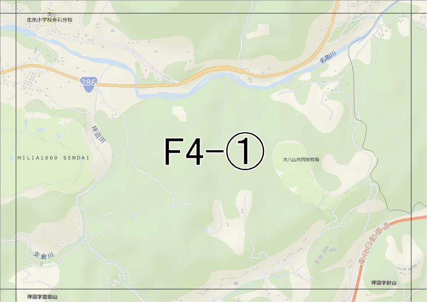 位置図　F4-(1)　太白区坪沼方面