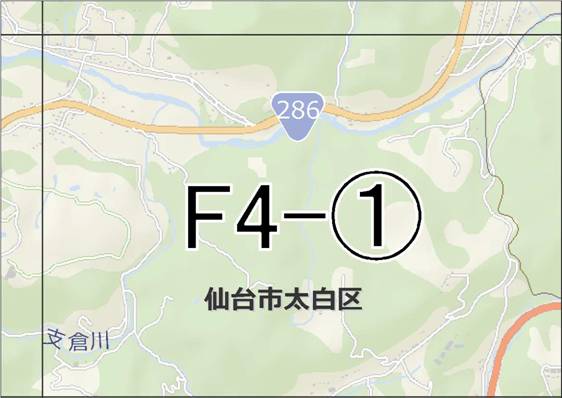 位置図　F4-(1)　太白区坪沼方面