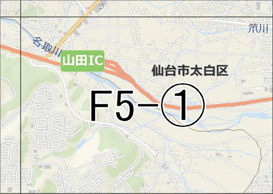 位置図　F5-(1)　太白区富沢,柳生方面