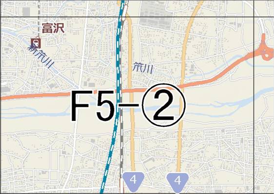 位置図　F5-(2)　太白区富沢,柳生方面