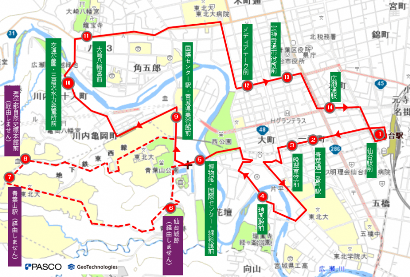 短縮ルート図