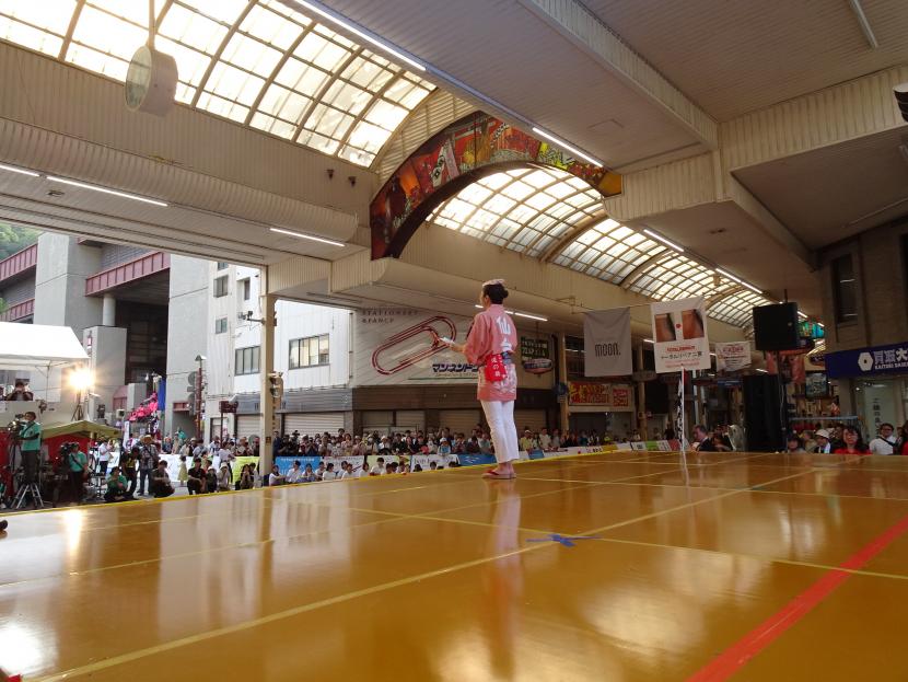 すずめ踊り演舞前PR