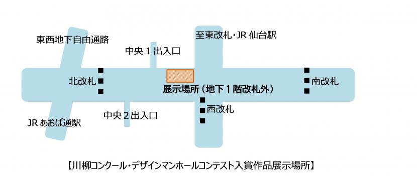 地下鉄仙台駅図