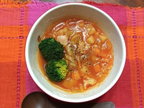 レンジで簡単!野菜たっぷりミネストローネの応募レシピ写真