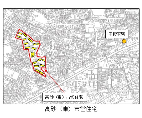 高砂（東）市営住宅周辺図