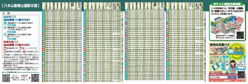 ポケット時刻表の裏