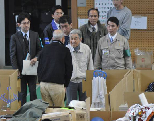 Emperor visited Miyagino Gymnasium