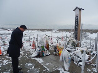 東日本大震災被災地である荒浜地区を訪問