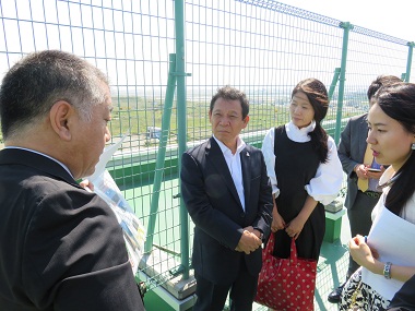 沿岸被災地の復興状況の視察の写真