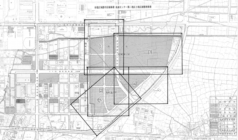 流通センター第二地区の区割図