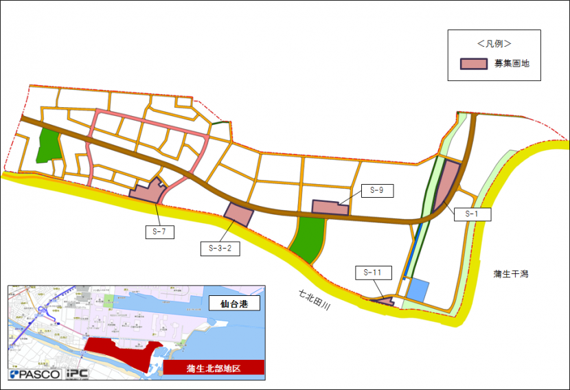 蒲生北部事業者第3回募集画地位置図