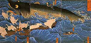 讃岐院眷属をして為朝をすくふ図