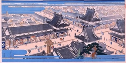 画像／芭蕉の辻図（複製）　近代　熊耳耕年画