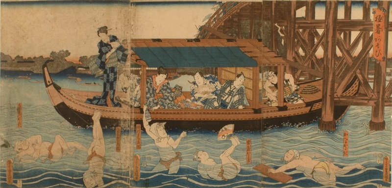 画像／極暑あそび　三代歌川豊国画