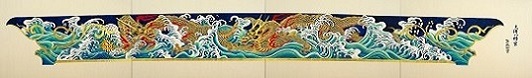 大崎八幡宮拝殿虹梁模写図屛風 国(文化庁保管)