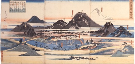 画像／陸奥安達百目木駅八景図　歌川広重画