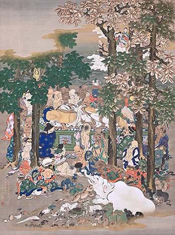画像／仏涅槃図　河村春洋筆