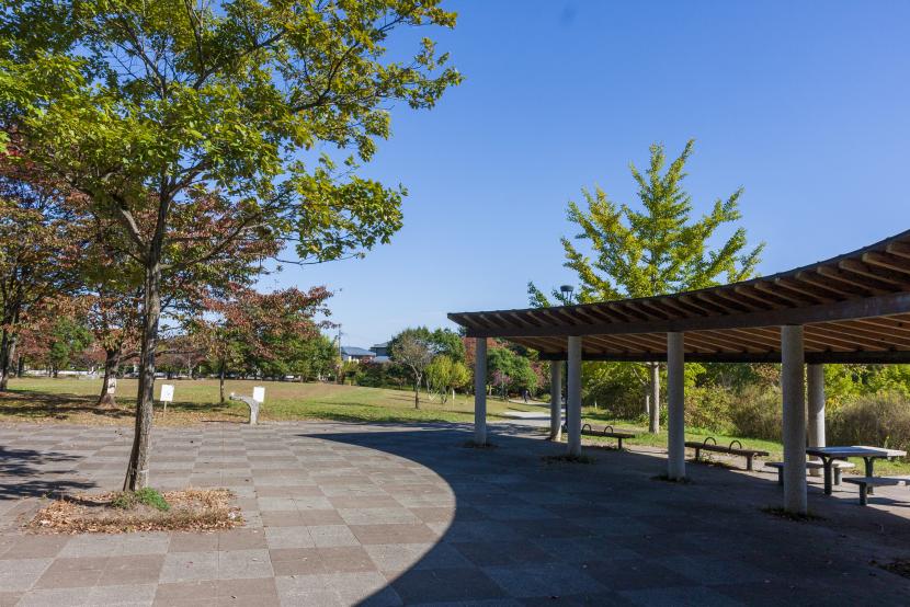 パーゴラでひと休み