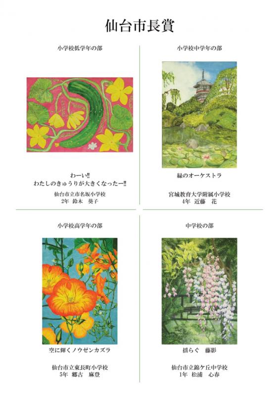 市長賞受賞者及び作品