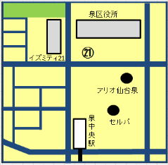 泉区ふれあい広場の地図