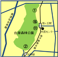 台原森林公園の地図