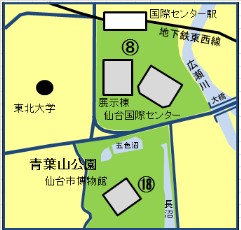 青葉山公園の地図