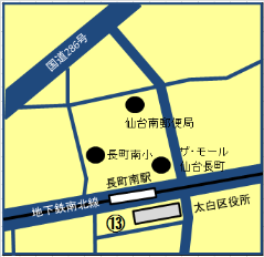 地下鉄長町南駅広場の地図