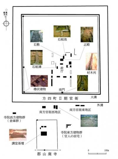 Ⅱ期官衙の配置図