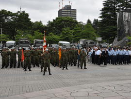 匂当台公園市民広場に集まった自衛隊の皆さま1