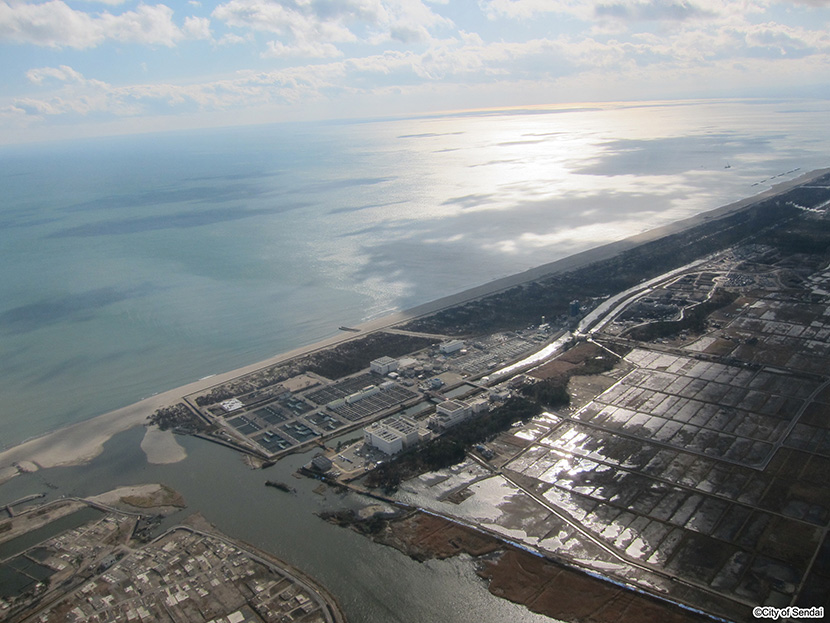 画像：七北田川、南蒲生浄化センター付近