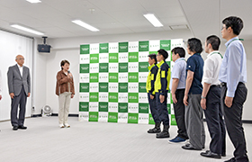 出発式の様子