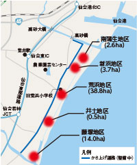 地図：東部沿岸地域