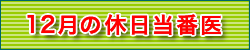 12月の休日当番医